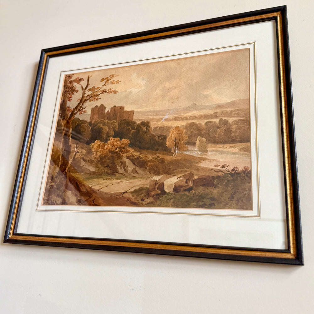 Scottish Castle Watercolor, 19th Century, William Wallace