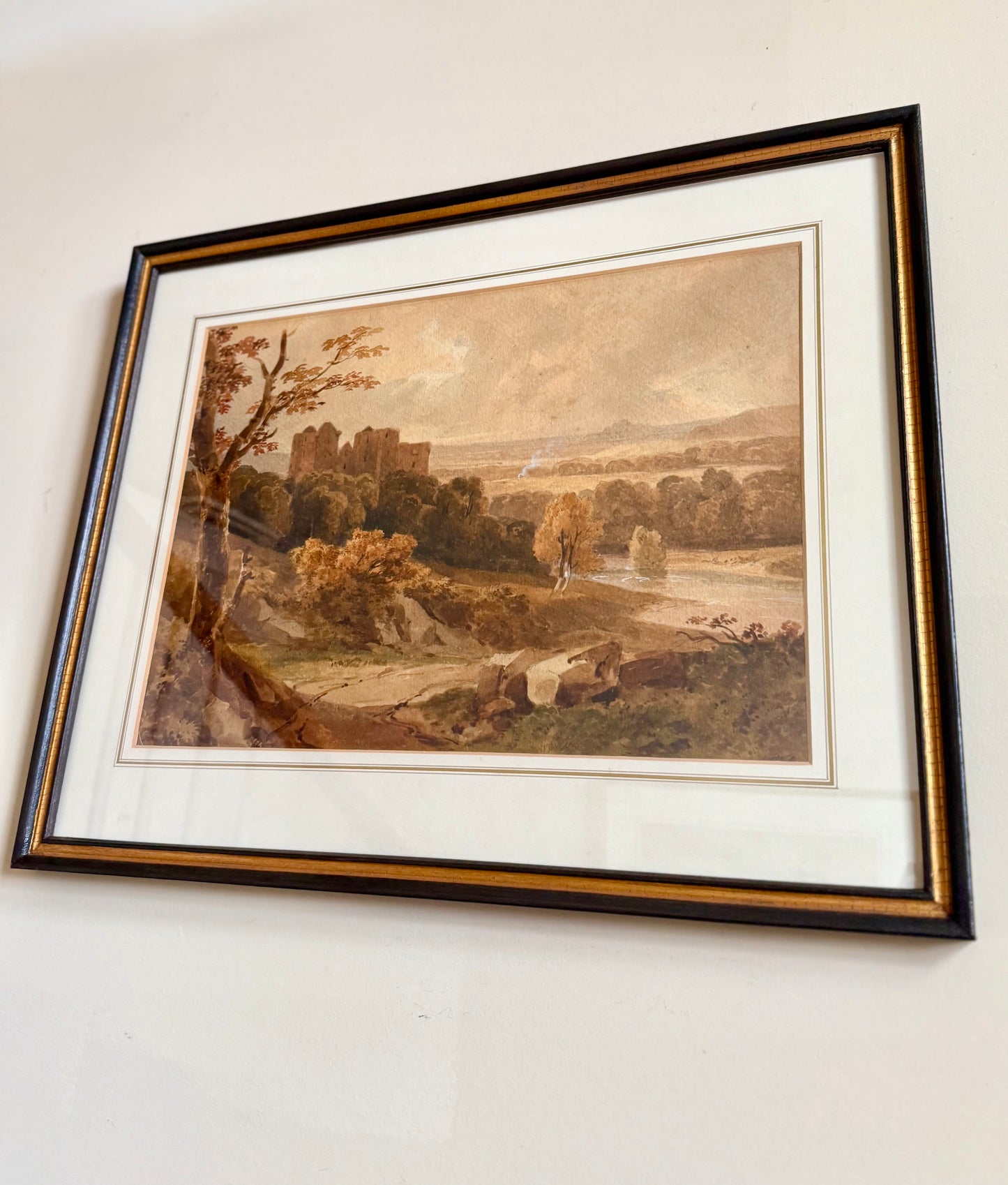 Scottish Castle Watercolor, 19th Century, William Wallace