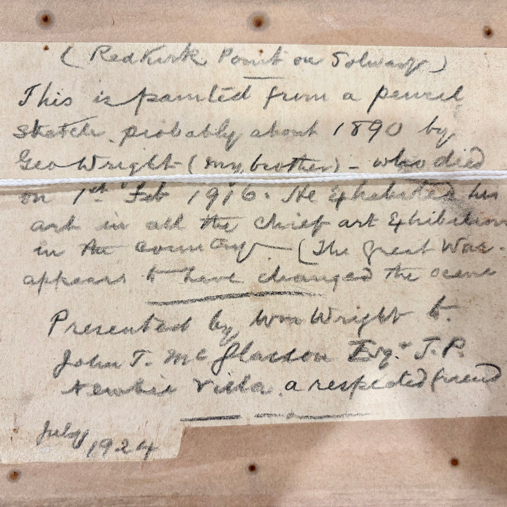 
                  
                    Pair of Scottish Seaside Oil Paintings, Circa 1890, Redkirk Point on the Solway Firth
                  
                