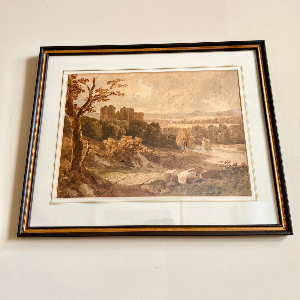 Scottish Castle Watercolor, 19th Century, William Wallace