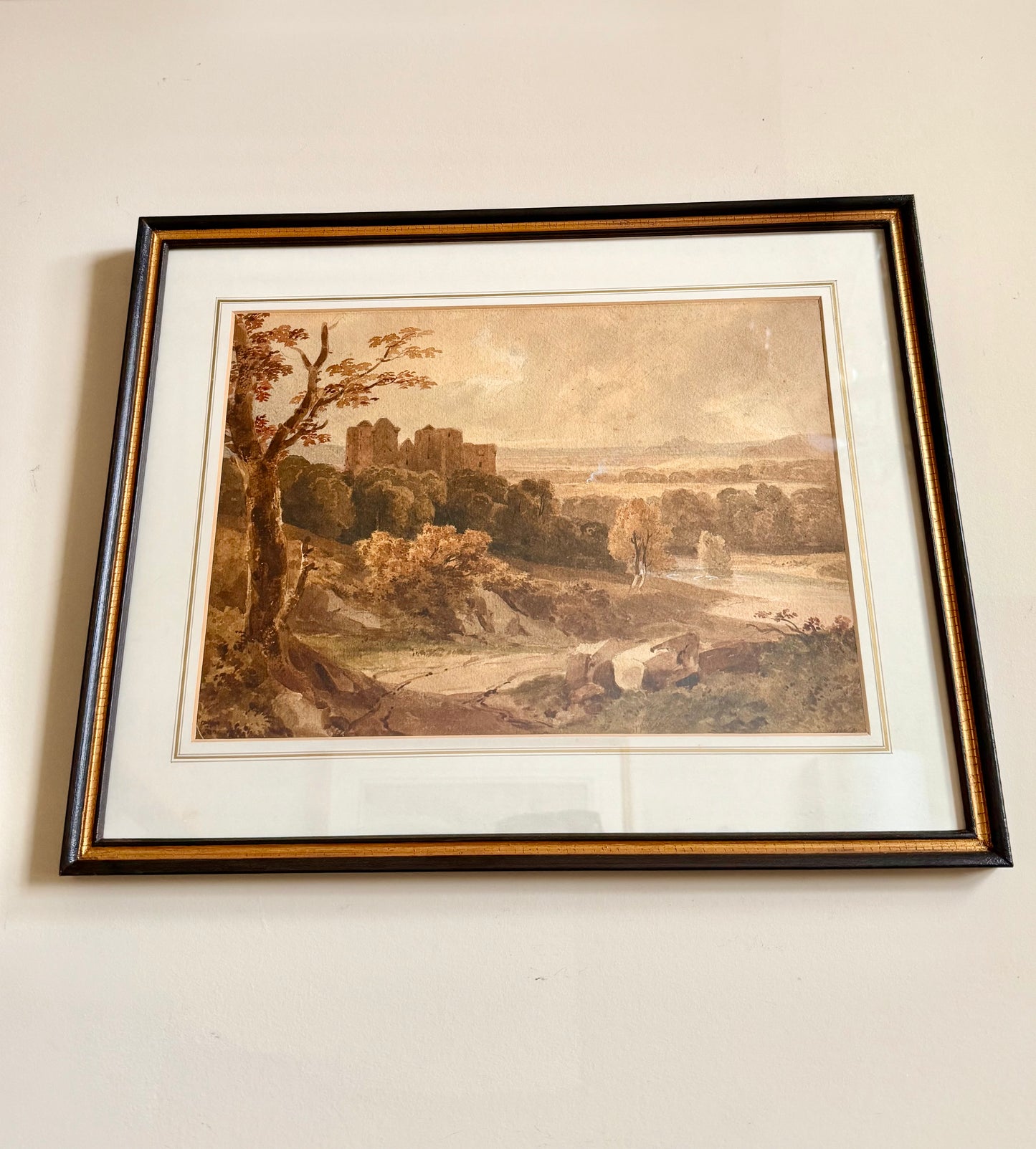 Scottish Castle Watercolor, 19th Century, William Wallace