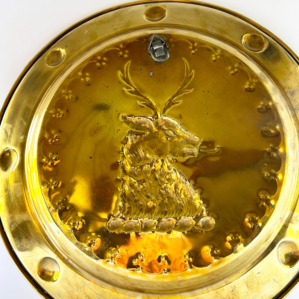 
                  
                    Brass Stag Wall Plaque, Vintage
                  
                