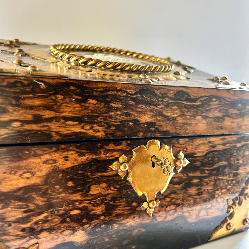 
                  
                    Antique Coromandel Wood Box, Circa 1850, Wedgwood
                  
                