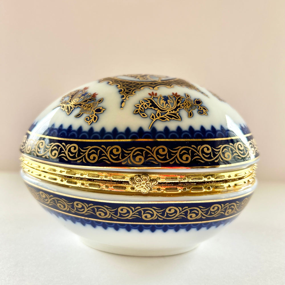 Porcelain and Gilt Egg Box