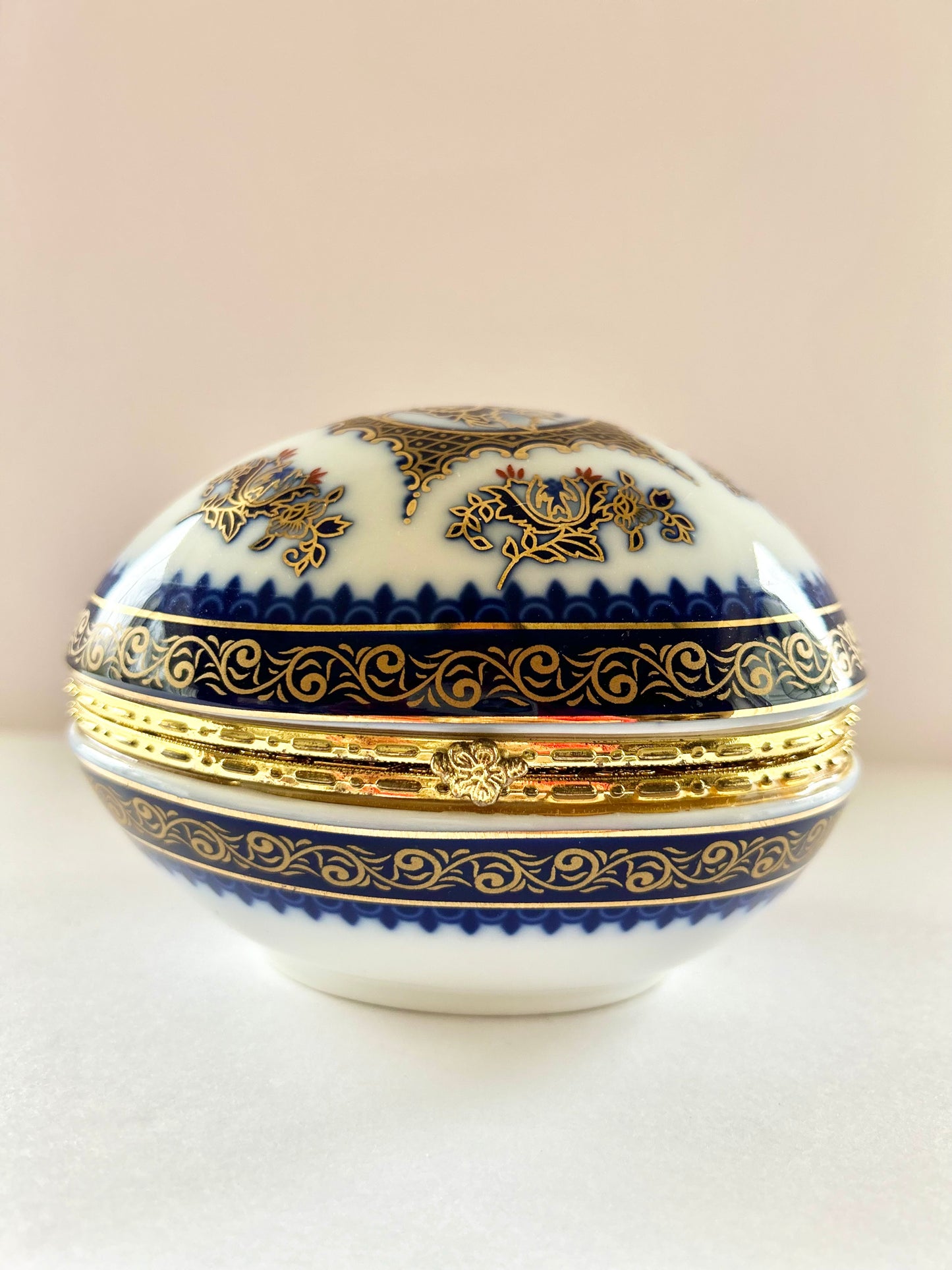 Porcelain and Gilt Egg Box