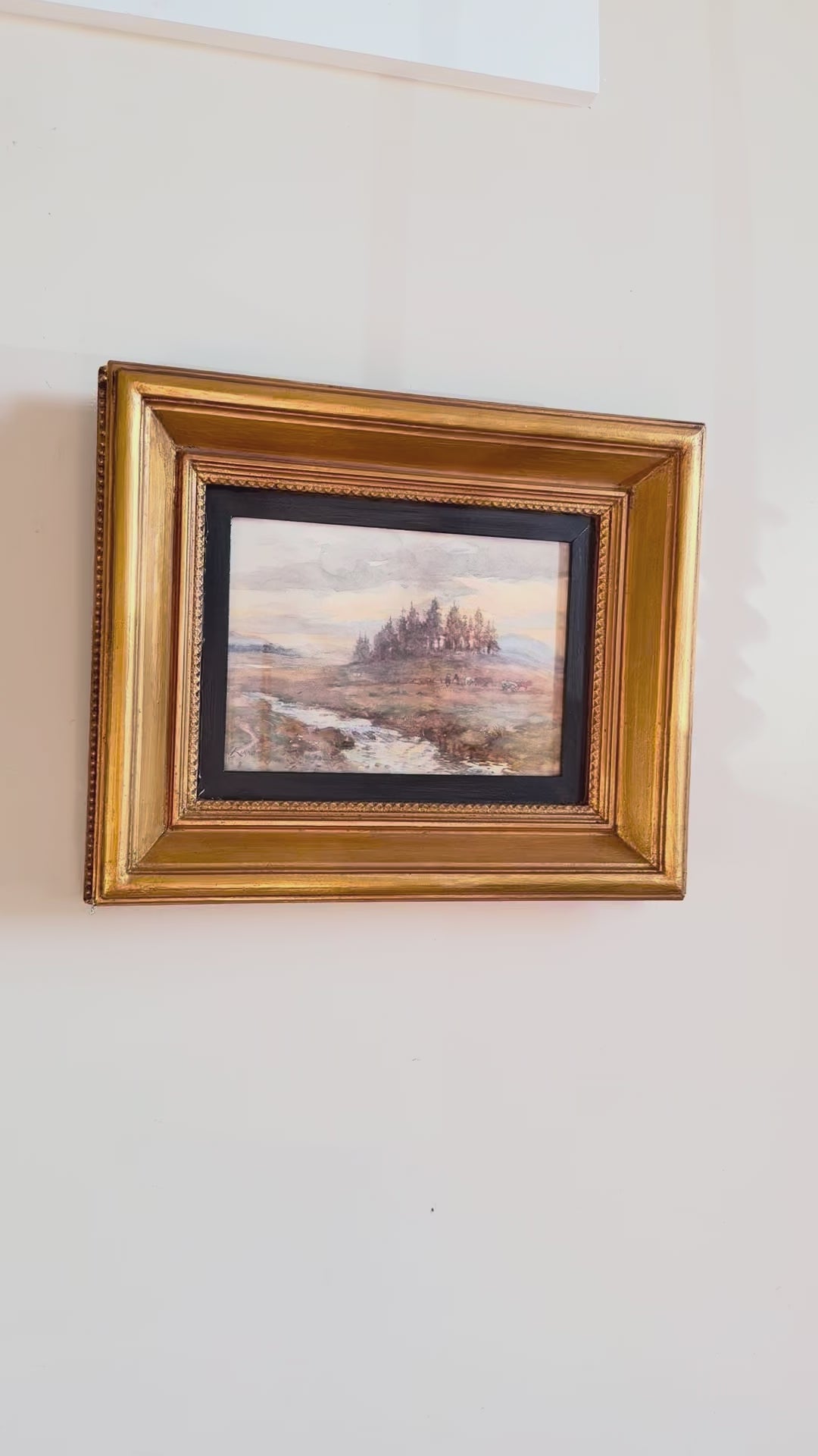 Scottish River Landscape Watercolor, 19th Century